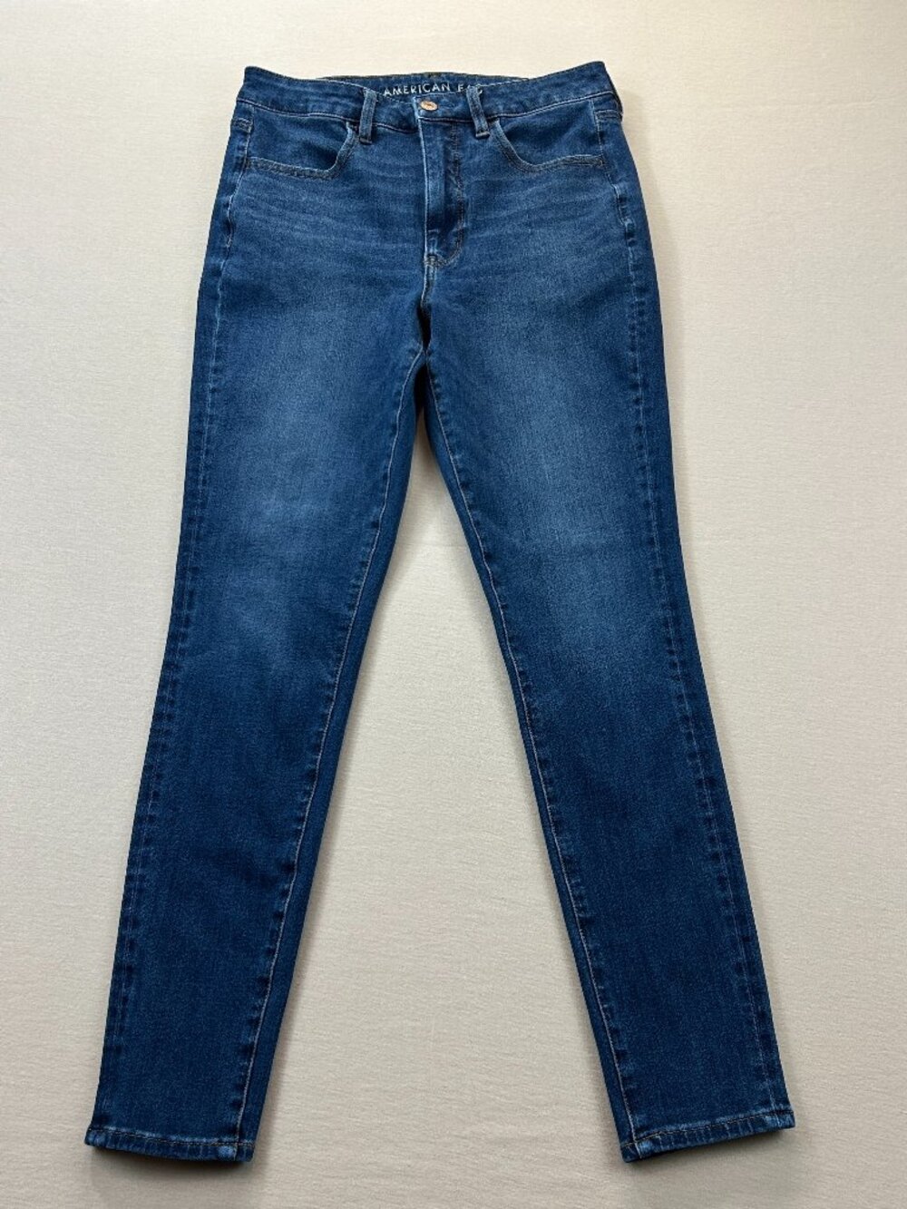 American Eagle Jeans Womens Size 6 Blue Denim Super High Rise Jegging Stretch